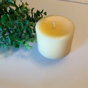 Longaberger pint-size peach pillar candle